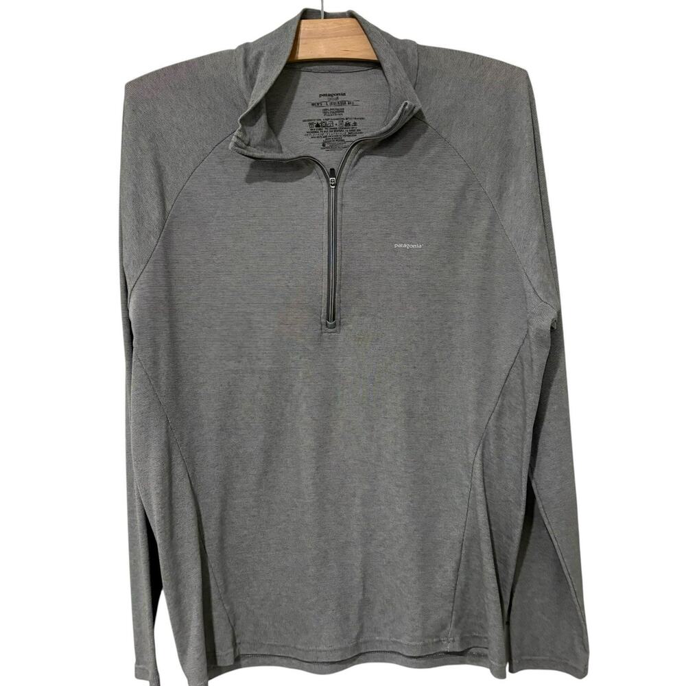 Patagonia | 1/4 Zip Shirt Baselayer Gray Long Sleeve Cold Weather- Mens Large